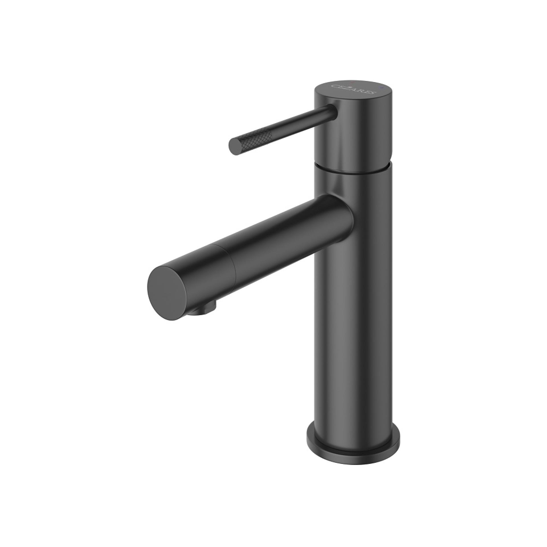 Смеситель для раковины Cezares Relax RELAX-LS2-NOP с донный клапаном, черный матовый