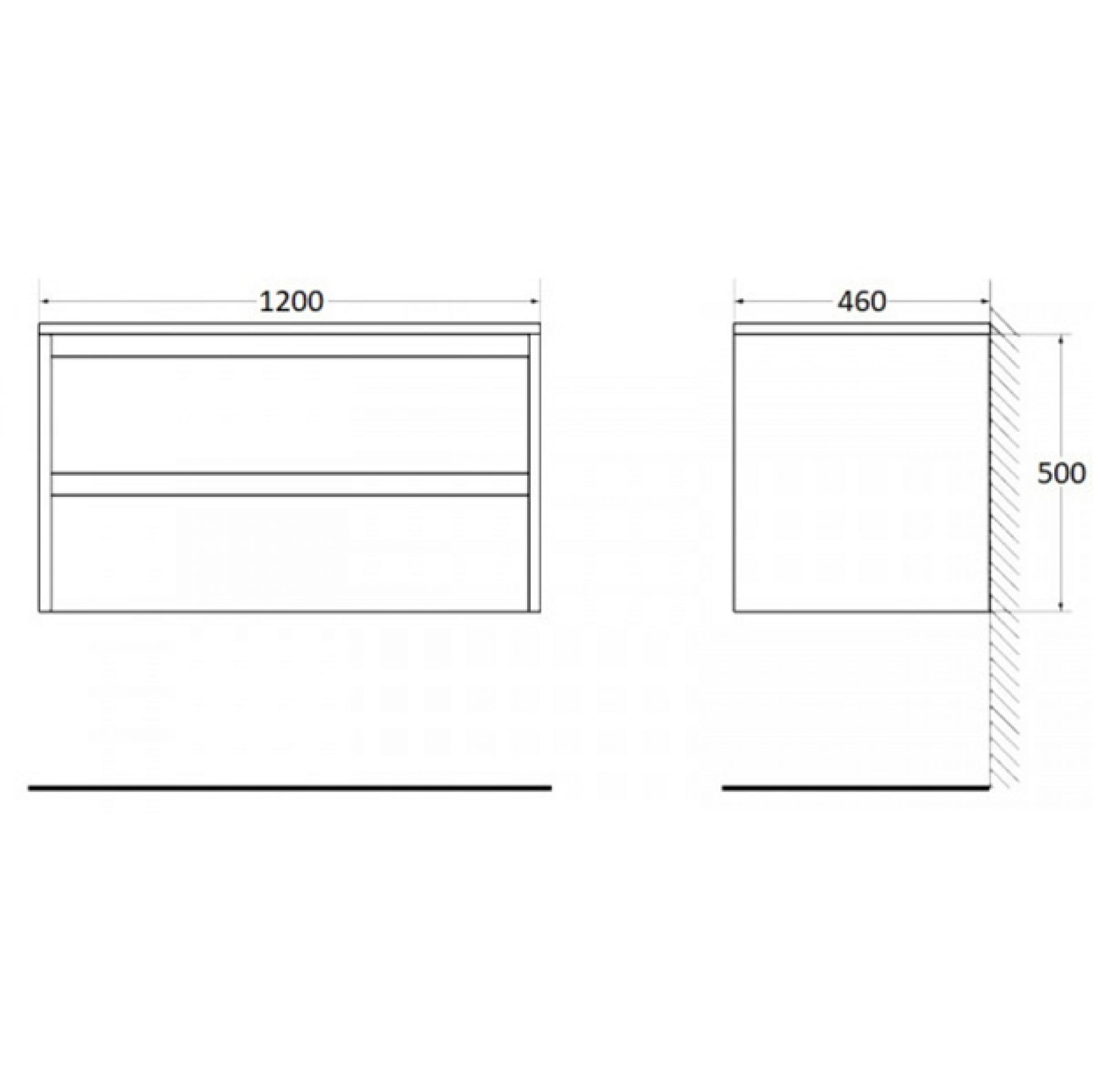 Тумба для комплекта BelBagno KRAFT-1200-2C-SO-RT rovere tabacco