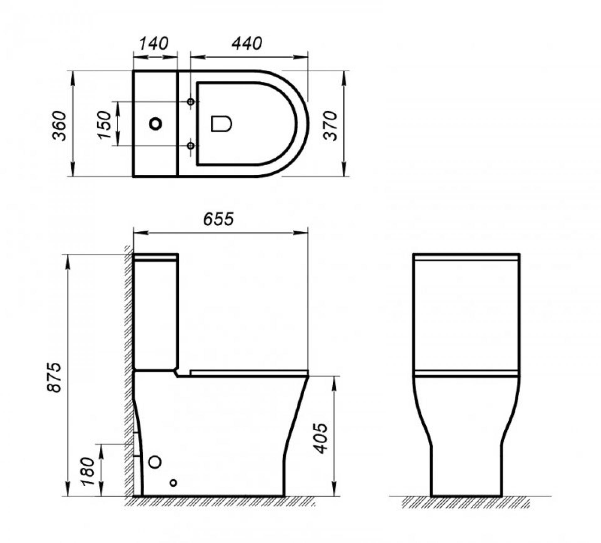 Бачок для унитаза BelBagno Acqua BB340T подвод снизу бачка