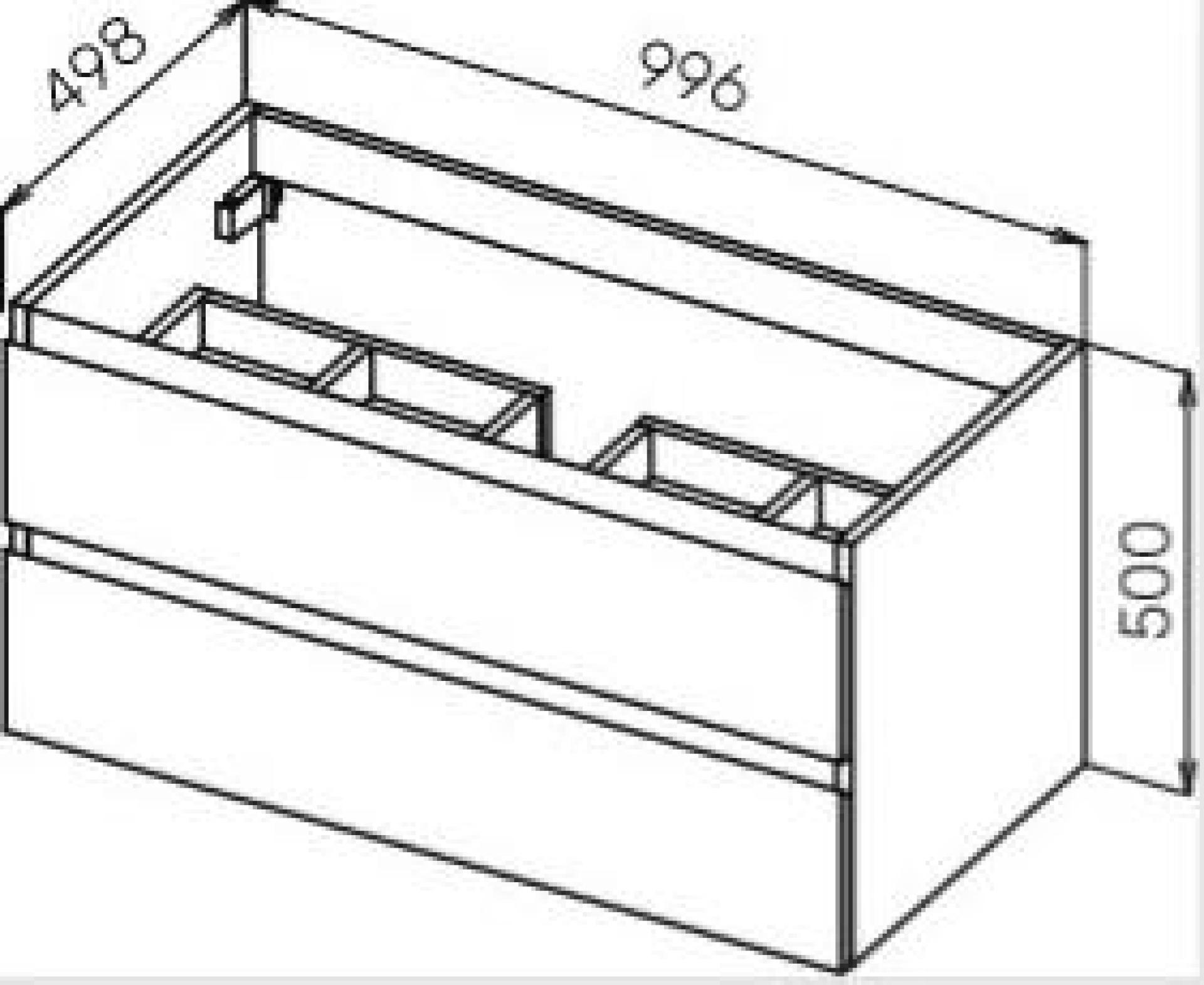 Тумба для комплекта Cezares MOLVENO-100-2C-SO-LG legno grigio