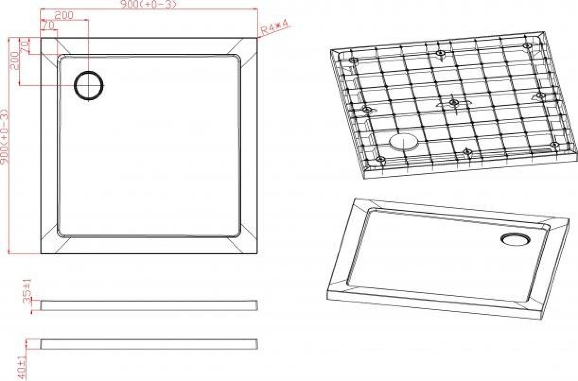 Экран для поддона Cezares TRAY-M-A-90-SCR