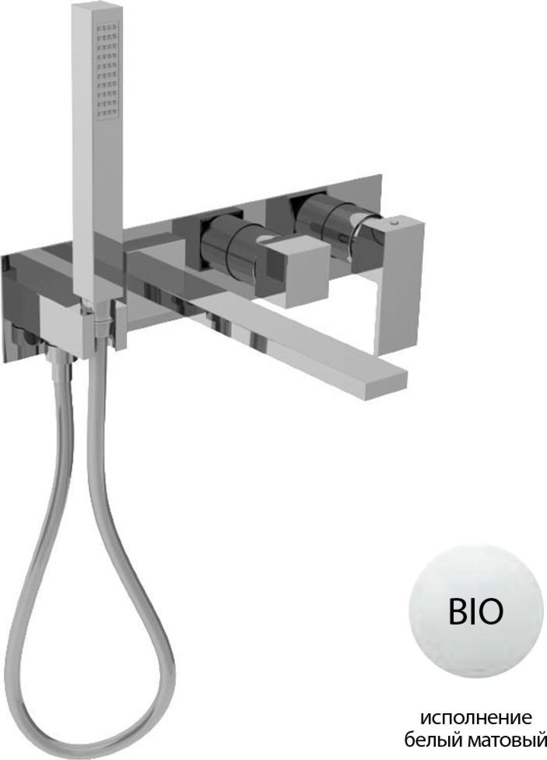 Смеситель для ванны и душа Cezares UNIKA-VDM2-BIO, белый