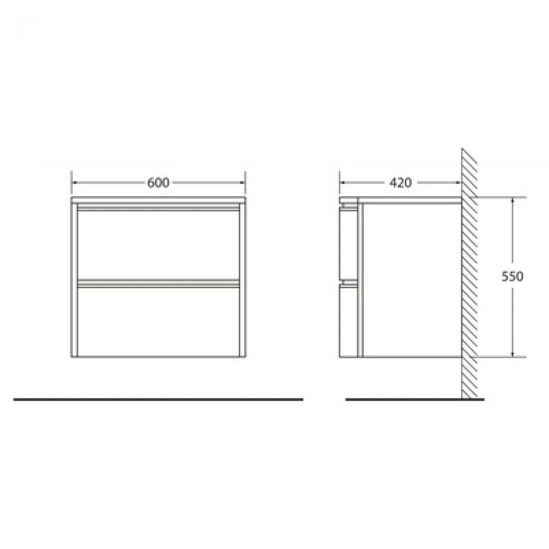 Тумба для комплекта BelBagno Prospero BB600DVC-PAT/MO menta opaco