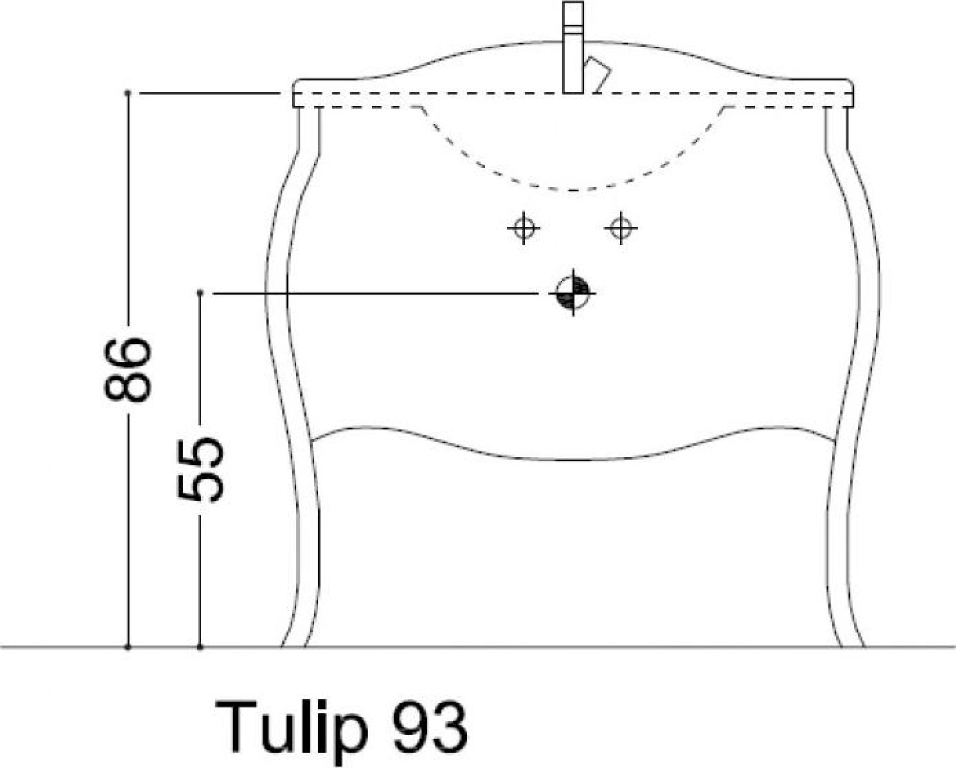 Тумба для комплекта Cezares TULIP93.01 noce