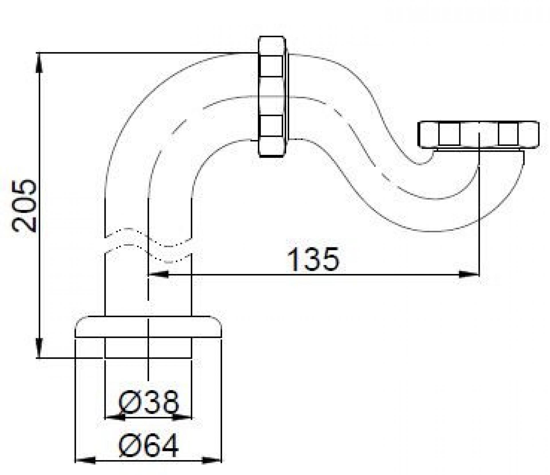 Слив-перелив BelBagno BB567-OVF-BRN, бронза