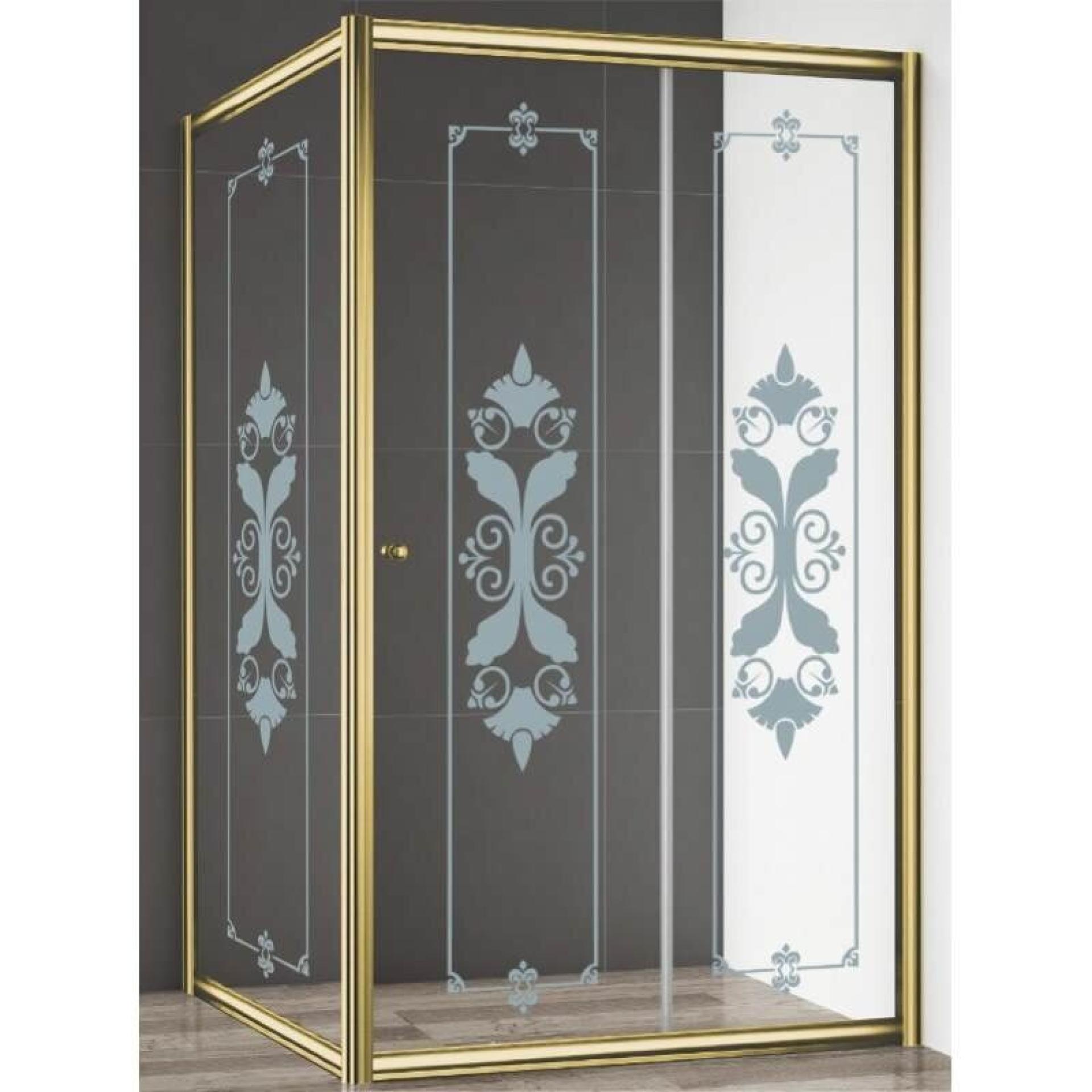 Душевой уголок Cezares GIUBILEO-AH-1-120/90-SCORREVOLE-CP-G стекло прозрачное узорчатое