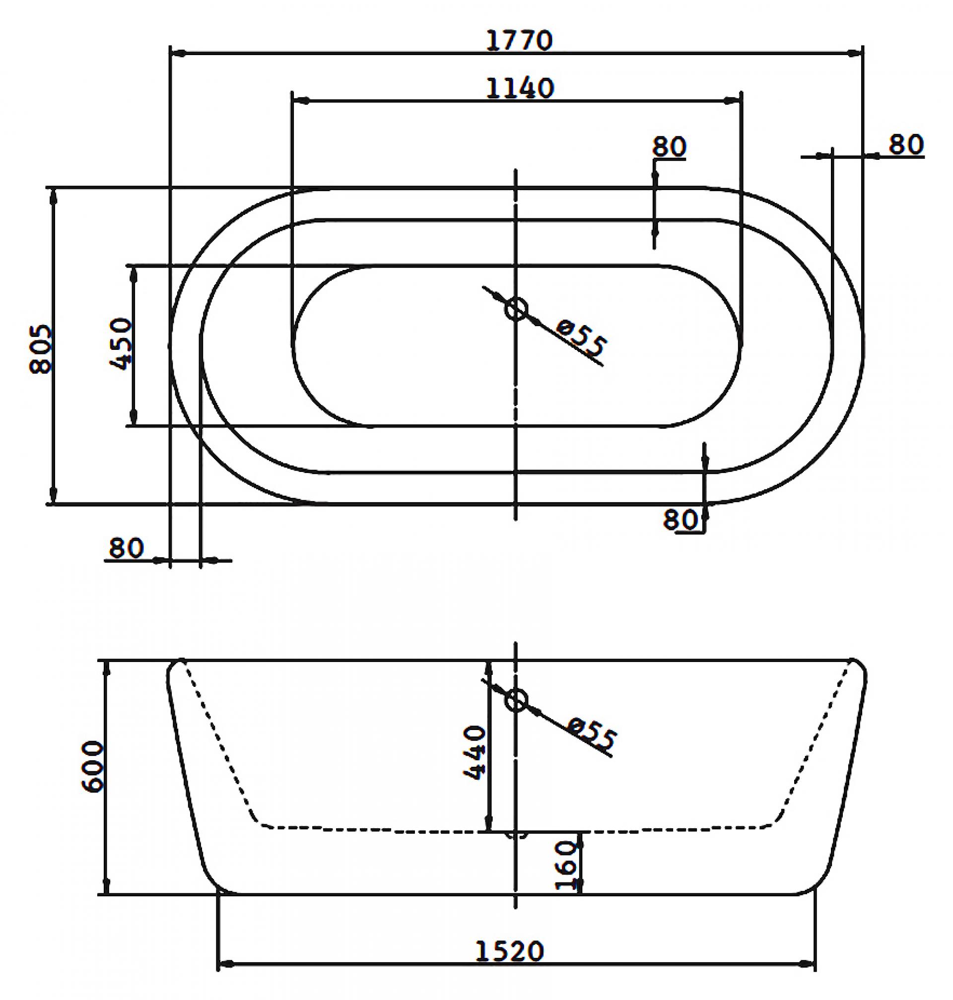 Акриловая ванна 177х80.5 BelBagno BB29