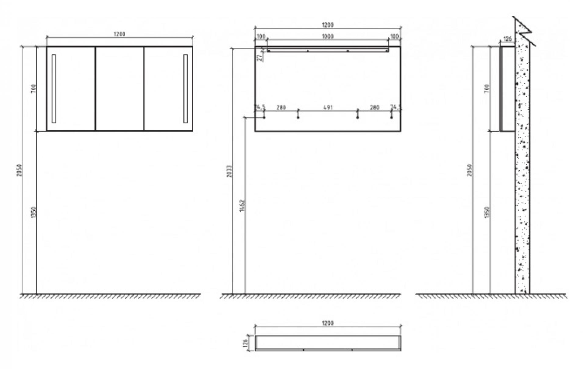 Мебель для ванной BelBagno Ancona-N 120 rovere more подвесная