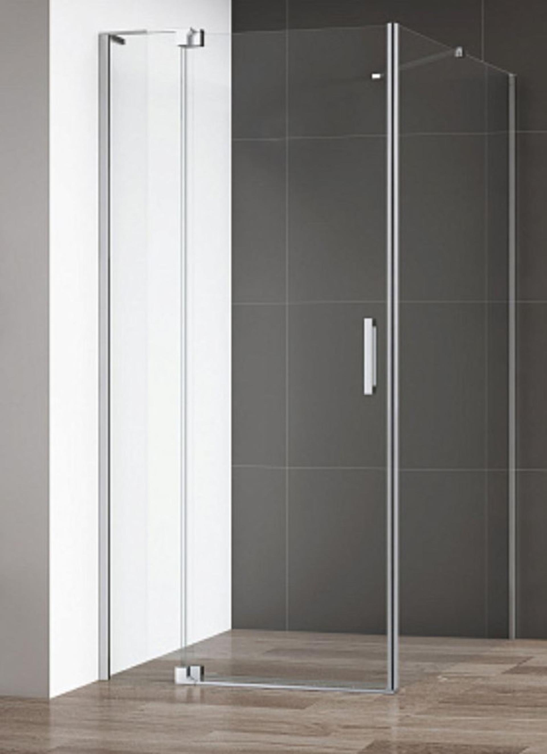 Перегородка душевая Cezares Slider 83.7 SLIDER-90-GL-FIX-GRIGIO стекло тонированное