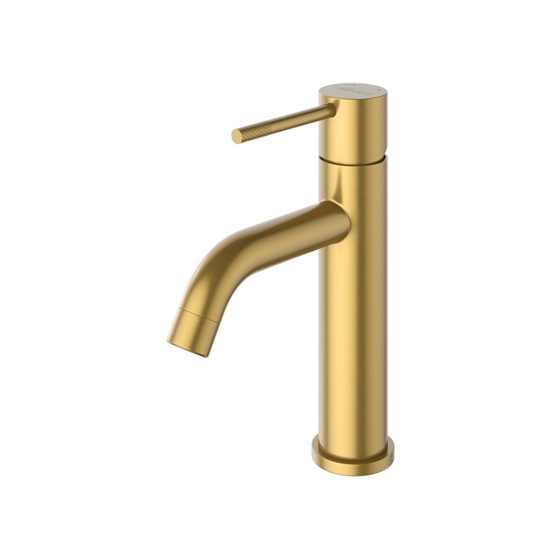 Смеситель для раковины Cezares Relax RELAX-LS1-BORO с донный клапаном, брашированное золото