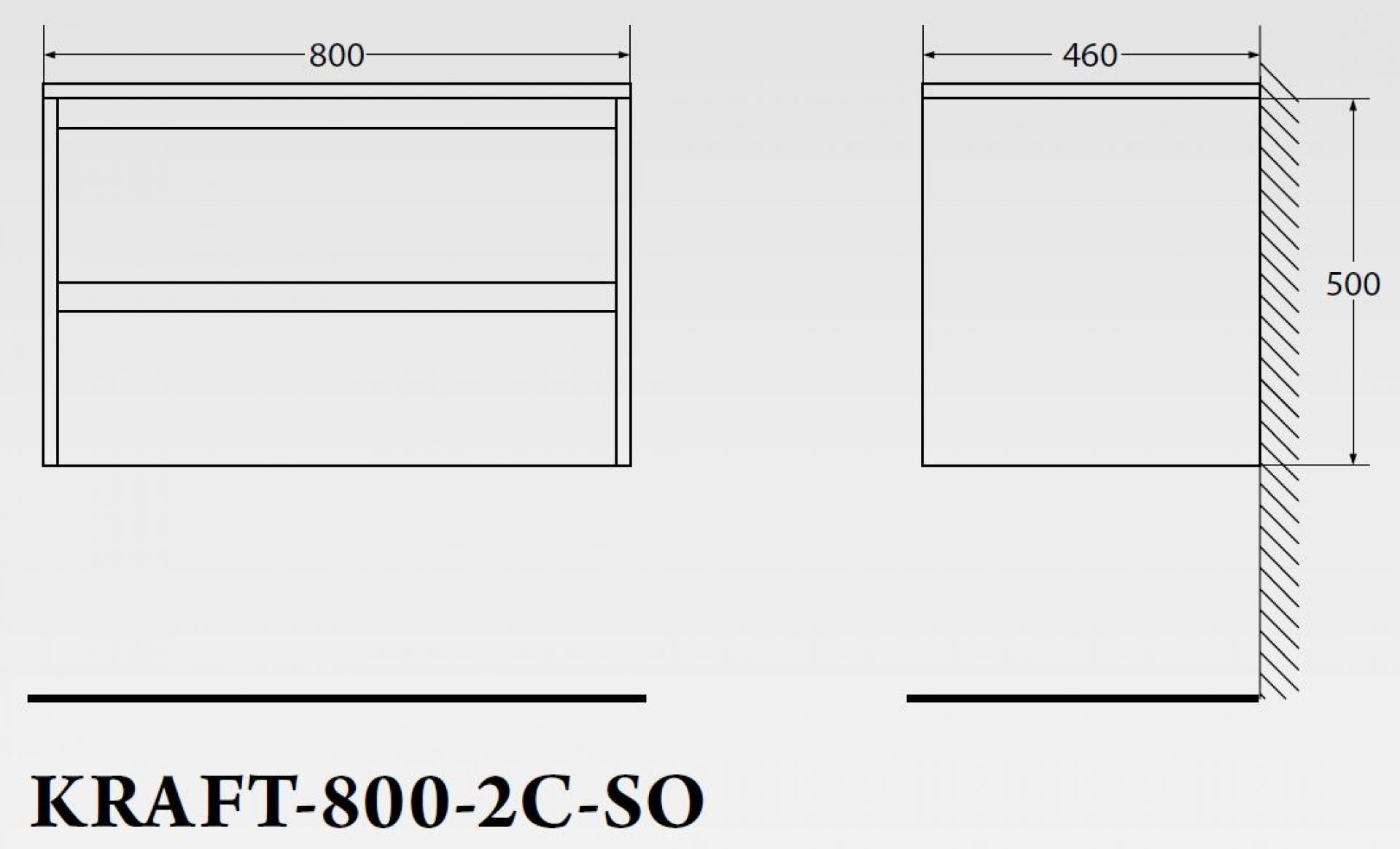 Тумба для комплекта BelBagno Kraft-800-2C-SO-BO