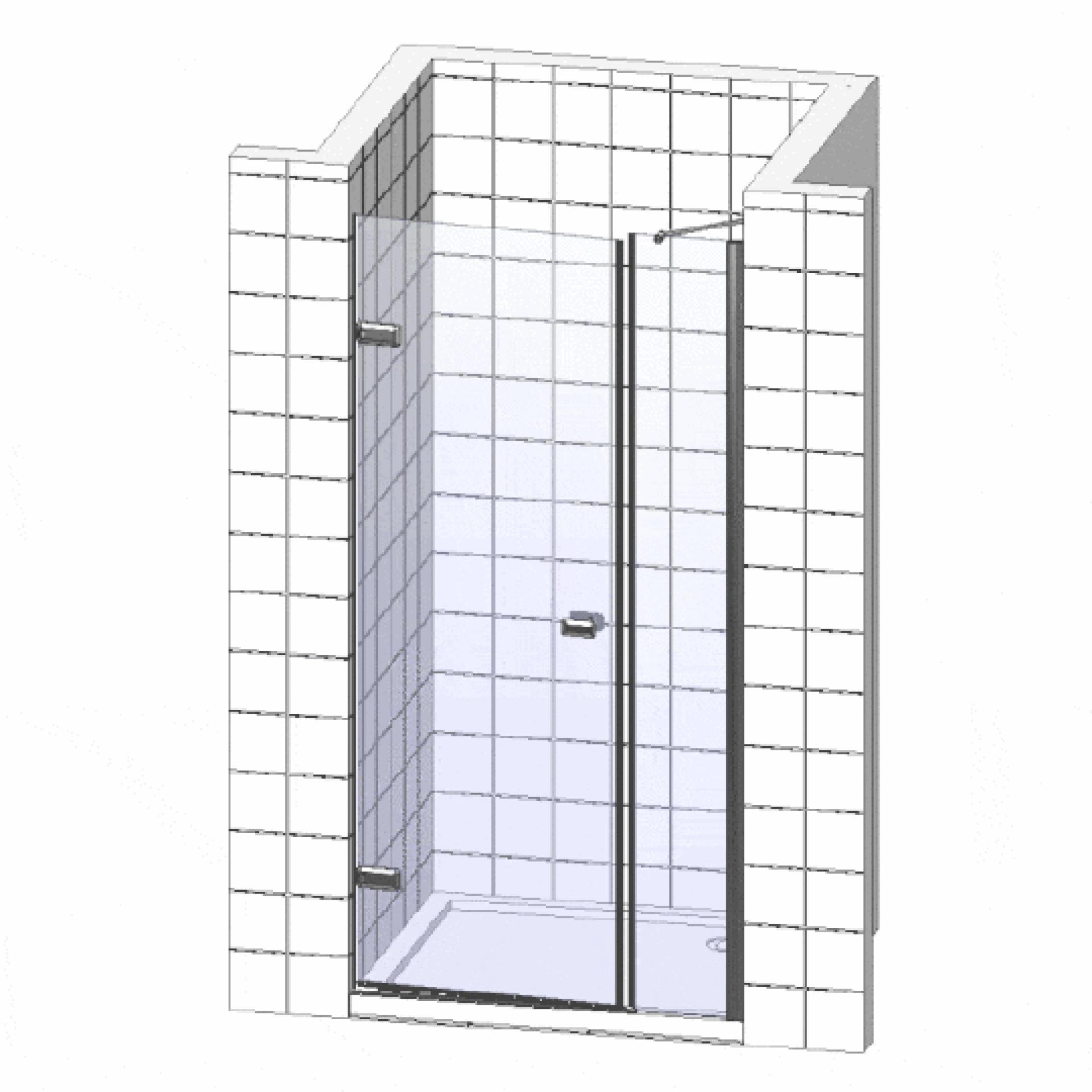 Душевая дверь в нишу Cezares ECO-O-B-1-70-P-Cr стекло punto