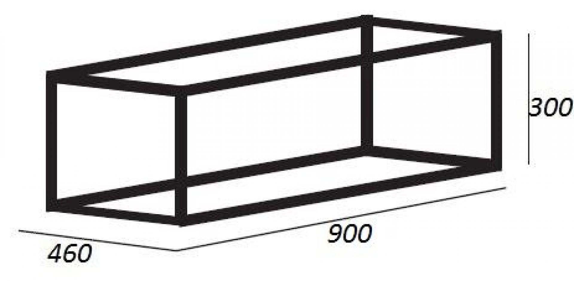 Стальной каркас под раковину Cezares CADRO-90/46/30-1C-SO-MET-ST, черный