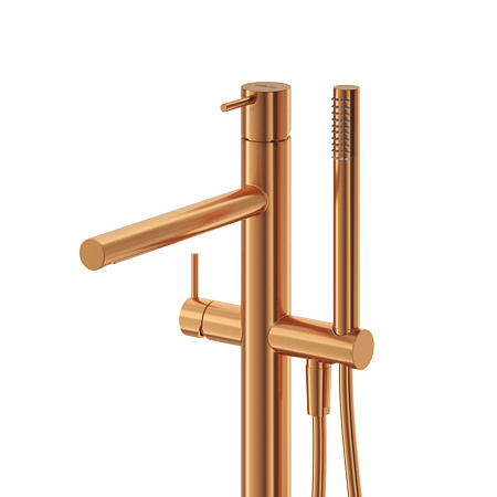 Напольный смеситель для ванны с душем Cezares Leaf LEAF-VDP-L-SS sunset