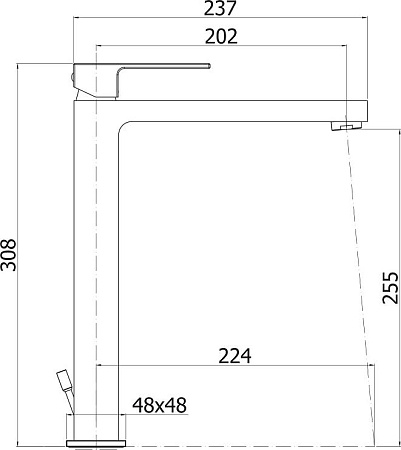 Смеситель для раковины Cezares EFFECT-LSM1-A-01-W0, хром