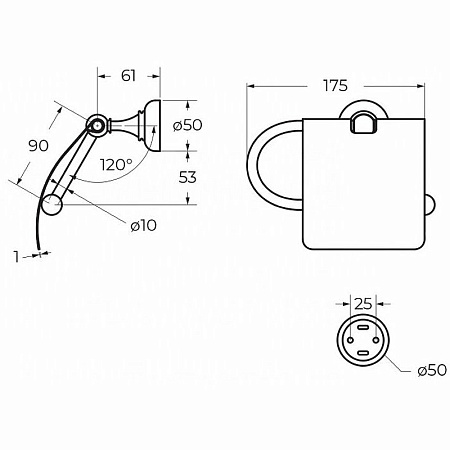 Держатель туалетной бумаги Cezares Aphrodite APHRODITE-TRH-03/24-M, золото