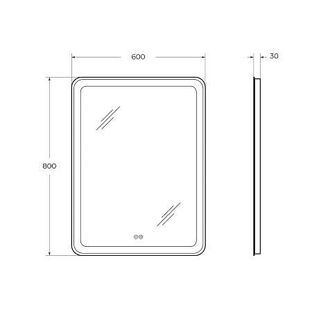 Зеркало Cezares 60х80 CZR-SPC-MC-600-800-RGB-TCH с подсветкой