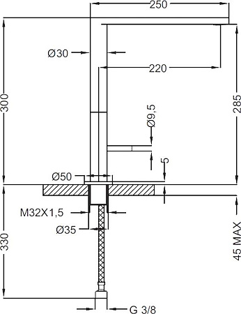 Смеситель Cezares Eco ECO-LLM-01-Cr для кухонной мойки