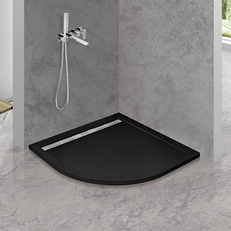 Душевой поддон Cezares 90х90 TRAY-AS-R-90-30-NERO черный матовый