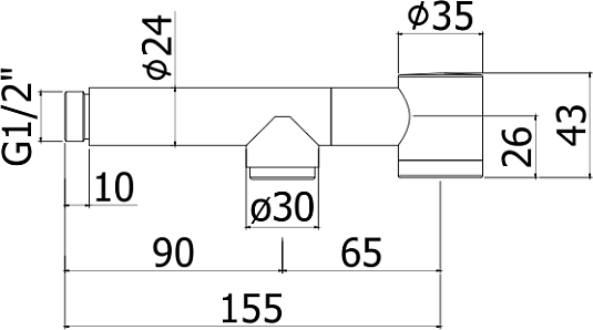 Гигиеническая лейка Cezares CZR-P-ID1-01, хром