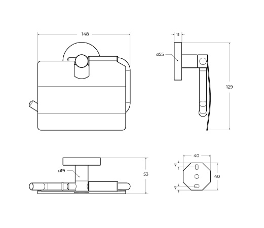 Держатель туалетной бумаги Cezares Relax RELAX-PH-01 хром