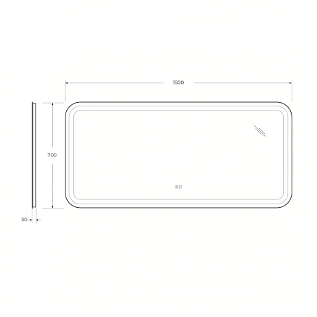 Зеркало Cezares Stylus CZR-SPC-STYLUS-1500-700-TCH-WARM белый