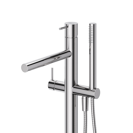 Напольный смеситель для ванны с душем Cezares Leaf LEAF-VDP-L-01 хром