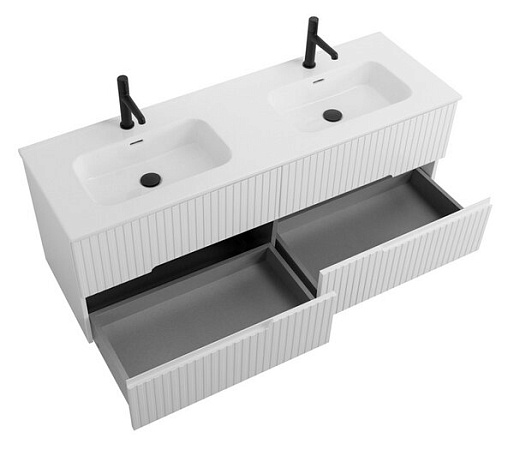 Тумба под раковину Cezares Duet-N-1400-4C-SO-2-BL bianco lucido
