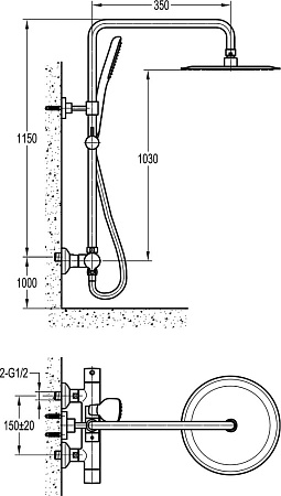 Душевая стойка Cezares Siesta F CD T 01