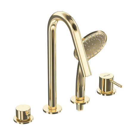 Смеситель на борт ванны Cezares Leaf LEAF-BVDM4-L-SR sunrise