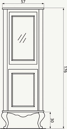 Шкаф-пенал Cezares Giubileo VTGIU.04 decorato