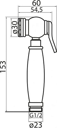 Гигиеническая лейка Cezares CZR-ID4-02, бронза