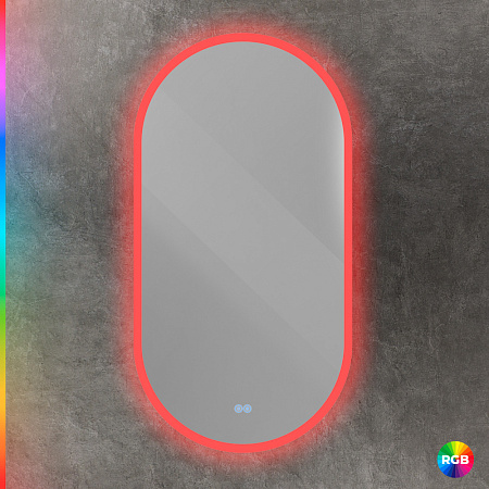 Зеркало Cezares 50х95 CZR-SPC-ELS-500-950-RGB-TCH с подсветкой