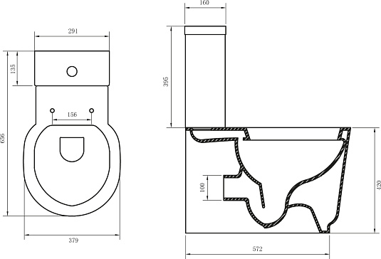 Унитаз-компакт BelBagno Sabrina BB122CP с бачком BB122T