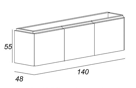 Тумба под раковину Cezares Stylus 55230 белый