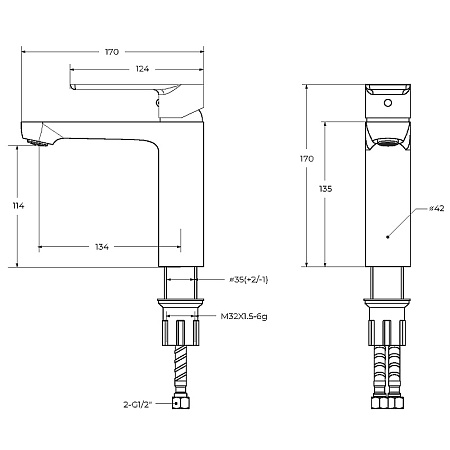 Смеситель для раковины Cezares Stylus STYLUS-LS-01-W0 хром