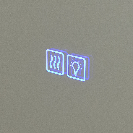 Зеркало Cezares 80х90 CZR-SPC-INT-800-900-LED-TCH-WARM-BL с подсветкой, Bianco Lucido