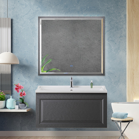 Зеркало Cezares 100х90 CZR-SPC-INT-1000-900-LED-TCH-WARM-TIT с подсветкой, титан