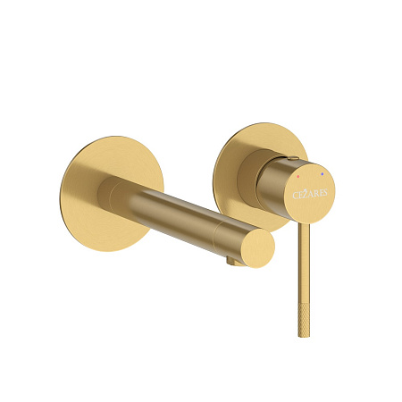Смеситель для раковины Cezares Relax RELAX-BLI2-2-BORO-W0 брашированное золото