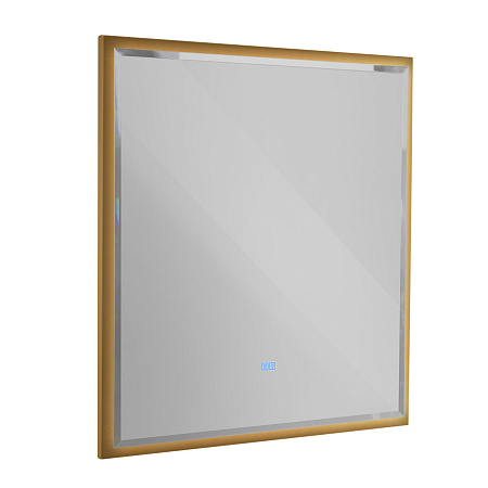 Зеркало Cezares 100х90 CZR-SPC-INT-1000-900-LED-TCH-WARM-BORO с подсветкой, брашированное золото