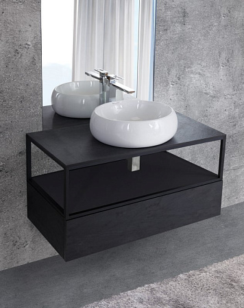 Стальной каркас под раковину Cezares CADRO-100/46/30-1C-SO-MET-ST, черный