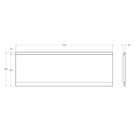 Фронтальная панель для ванны Cezares ECO-175-SCR-W37, белый