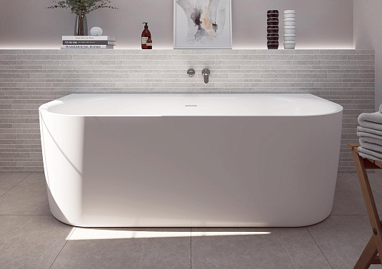 Акриловая ванна Cezares Metauro 180х80 METAURO-INT-Wall-180-80-60-W-MATT белый матовый