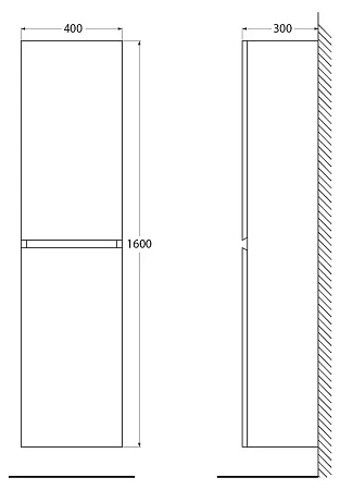 Тумба под раковину Cezares Molveno MOLVENO-1600-2A-SC-BG белый