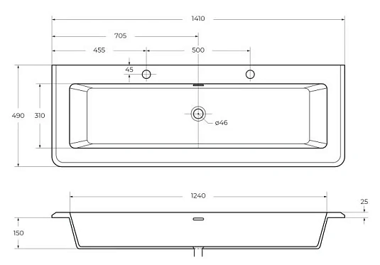 Раковина Cezares Eco 50265 белый