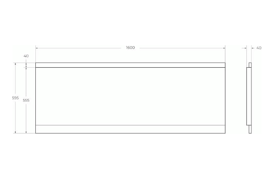 Фронтальная панель для ванны Cezares EMP-160-F-SCR-W37, белый