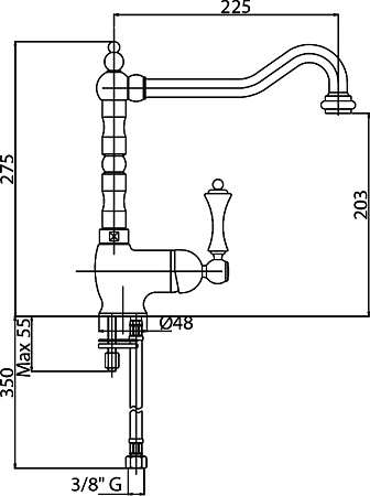 Смеситель Cezares Margot MARGOT-LLM2-02-Bi для кухонной мойки