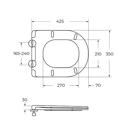 Крышка-сиденье Cezares Eco CZR-2040-SC белый