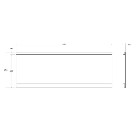 Фронтальная панель для ванны Cezares Eco ECO-155-F-SCR-W37, белый
