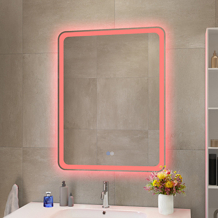 Зеркало Cezares 60х80 CZR-SPC-MC-600-800-RGB-TCH с подсветкой